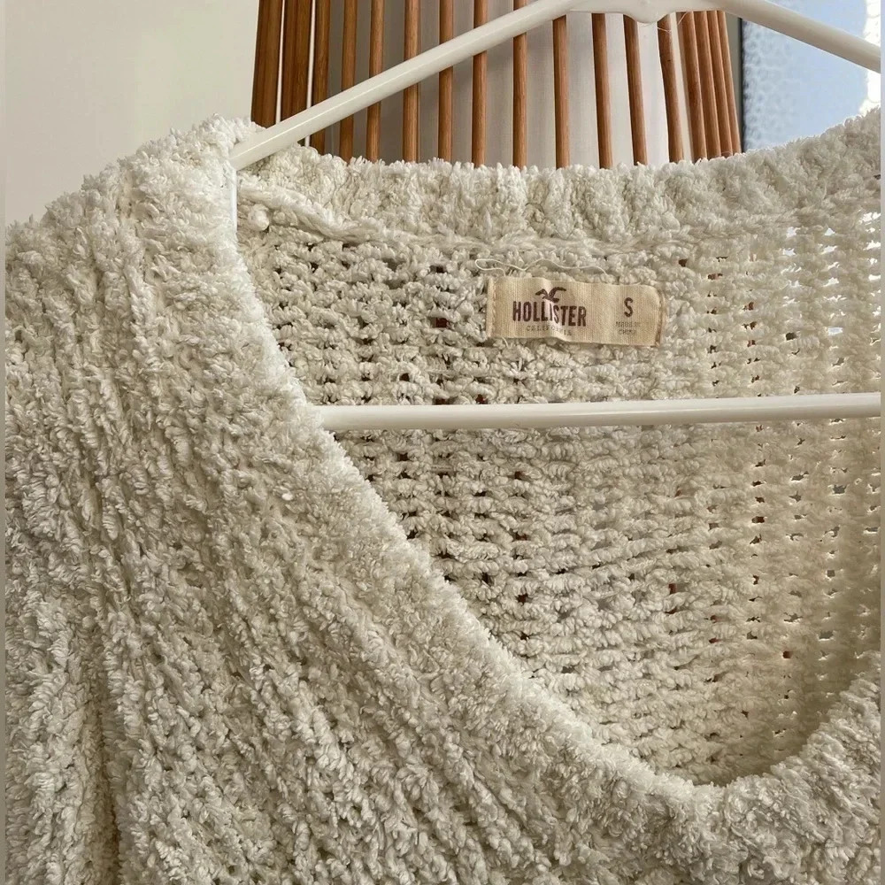 Hollister plush sweater / cream / size s - Picture 4 of 4